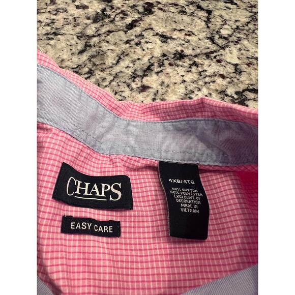 Chaps men’s short sleeve button up size 4X 4XL
Pink - Picture 6 of 6